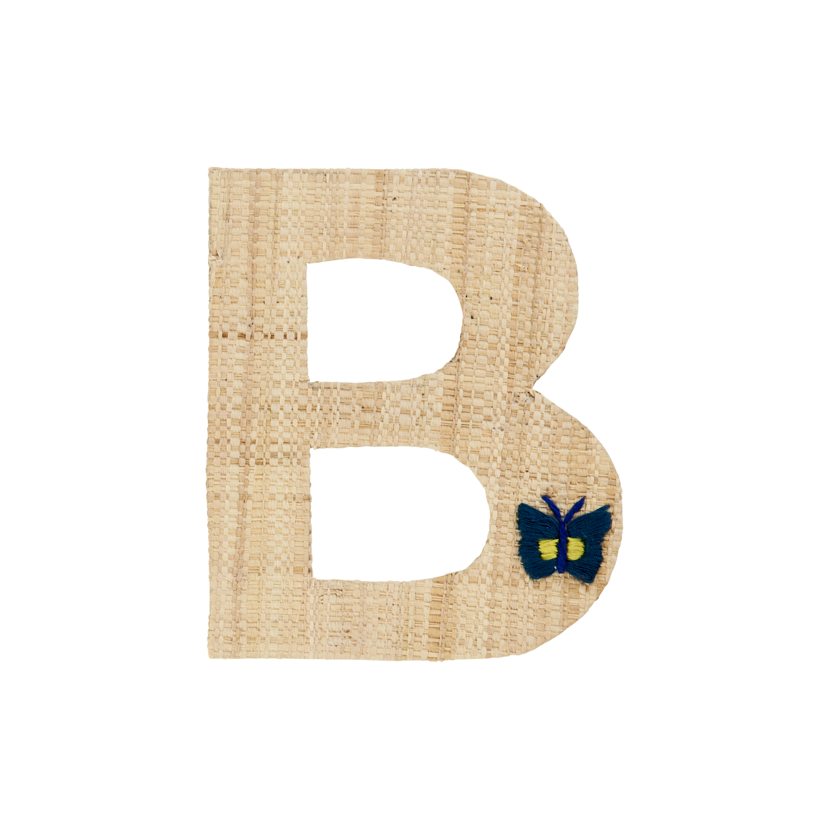 One Raffia Letter Sticker | Girl - B