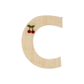 One Raffia Letter Sticker | Girl - C