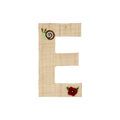 One Raffia Letter Sticker | Girl - E