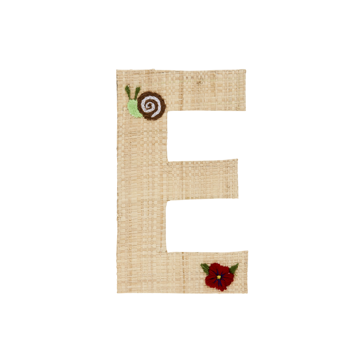 One Raffia Letter Sticker | Girl - E