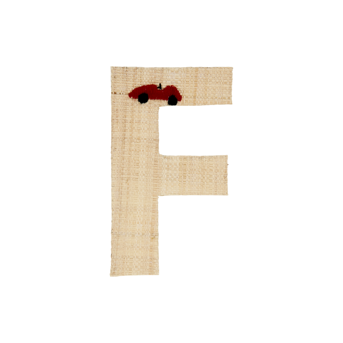 One Raffia Letter Sticker | Boy - F