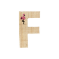 One Raffia Letter Sticker | Girl - F