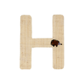 One Raffia Letter Sticker | Boy - H