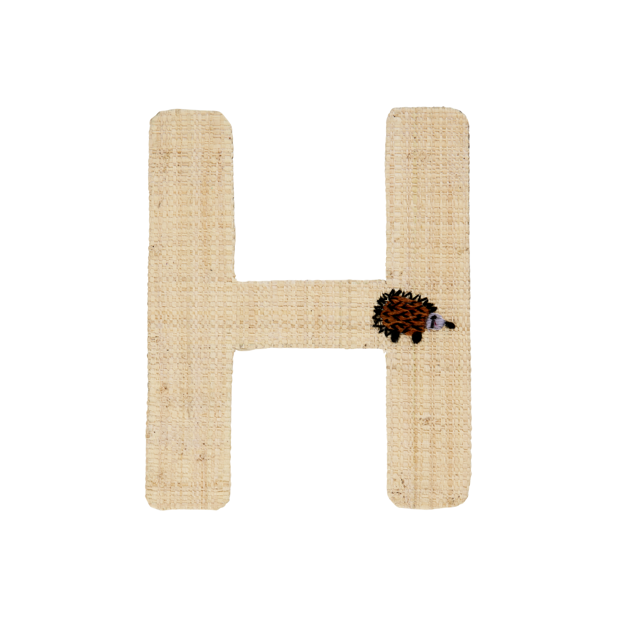 One Raffia Letter Sticker | Boy - H
