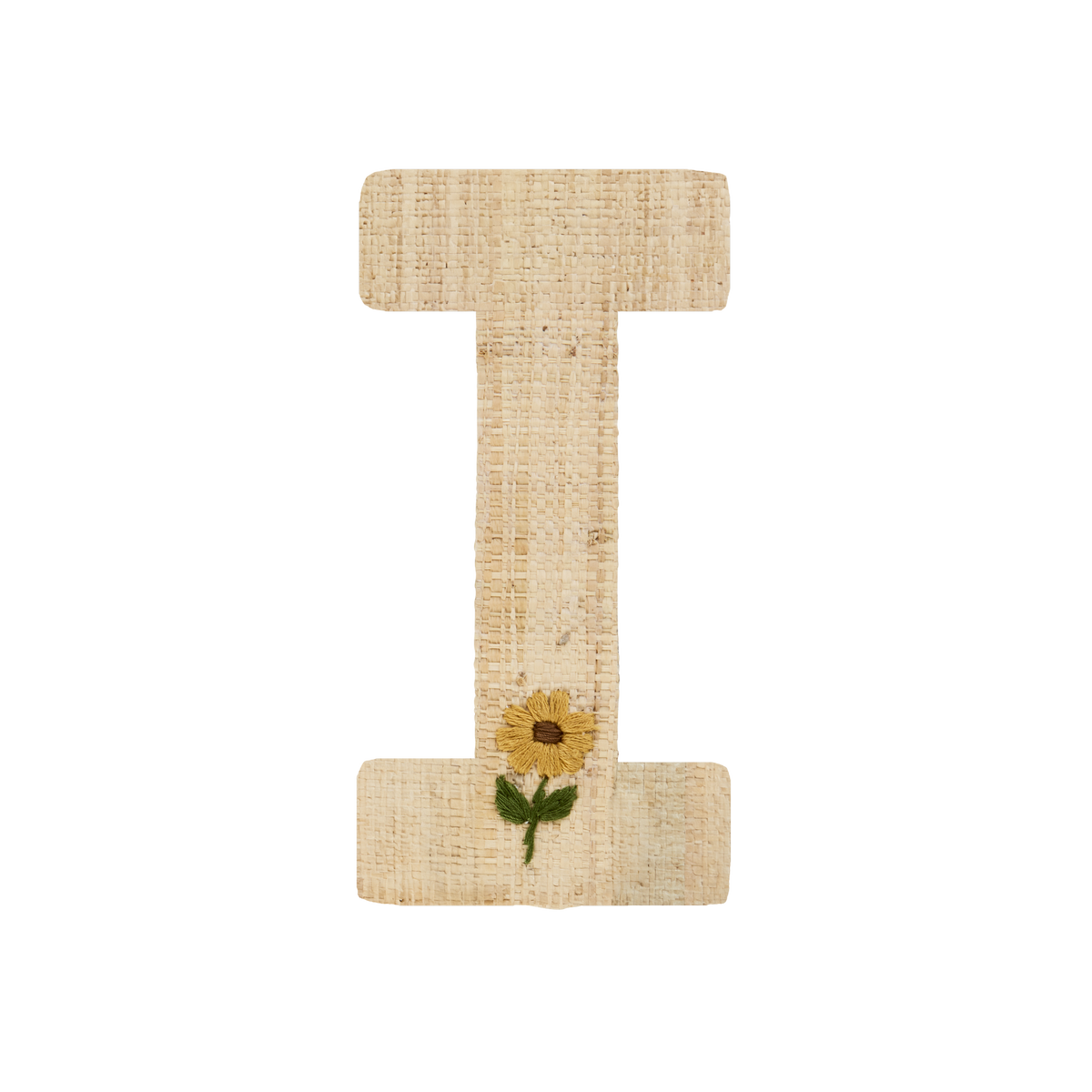 One Raffia Letter Sticker | Girl - I