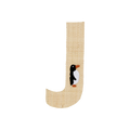One Raffia Letter Sticker | Boy - J