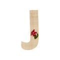 One Raffia Letter Sticker | Girl - J