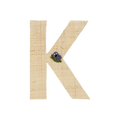 One Raffia Letter Sticker | Boy - K