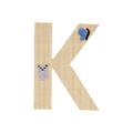 One Raffia Letter Sticker | Girl - K