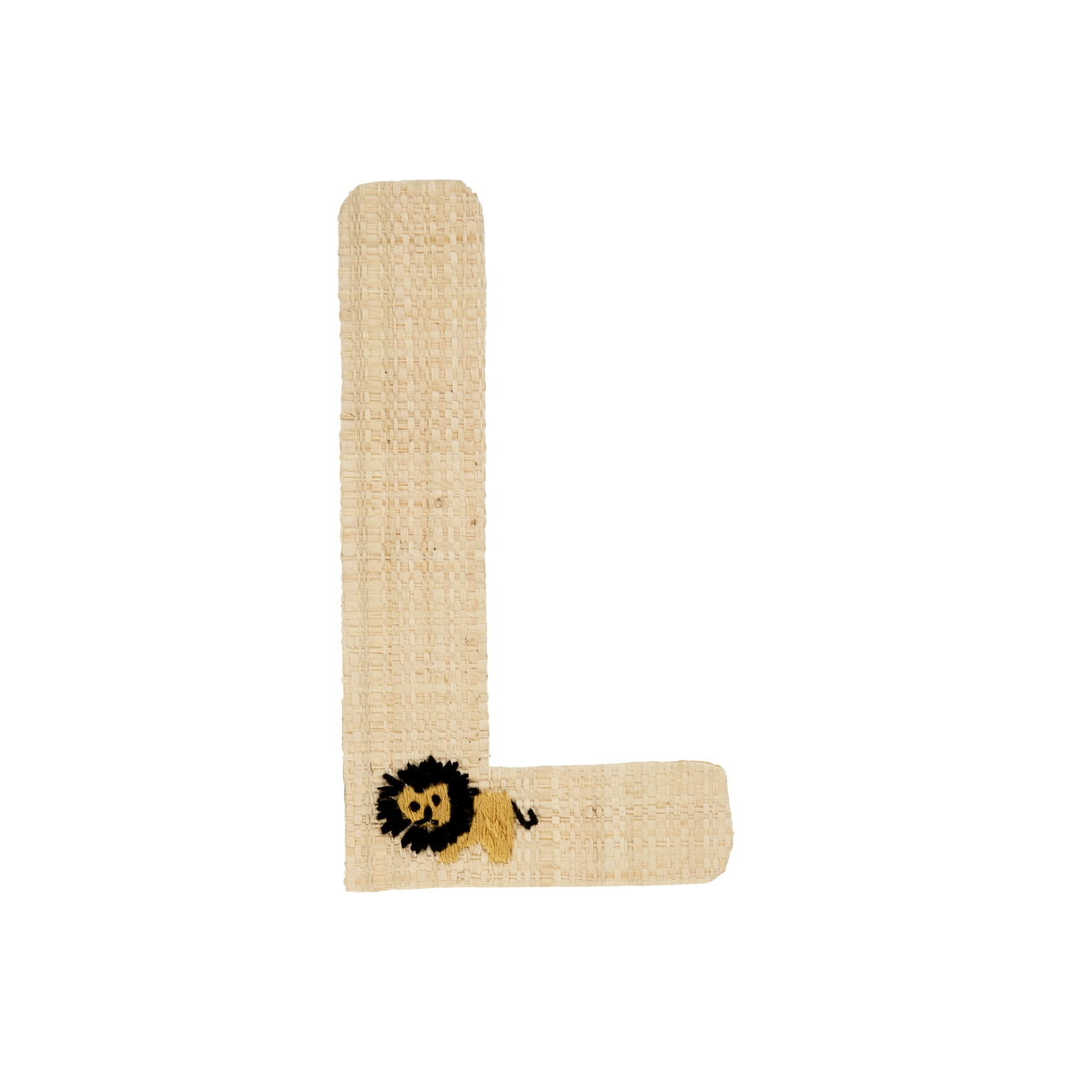 One Raffia Letter Sticker | Boy - L