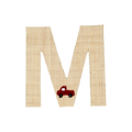 One Raffia Letter Sticker | Boy - M