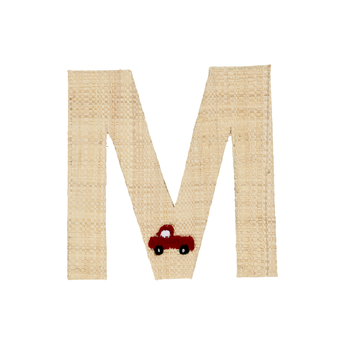 One Raffia Letter Sticker | Boy - M