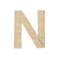 One Raffia Letter Sticker | Girl - N