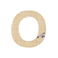 One Raffia Letter Sticker | Boy - O