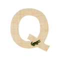 One Raffia Letter Sticker | Boy - Q