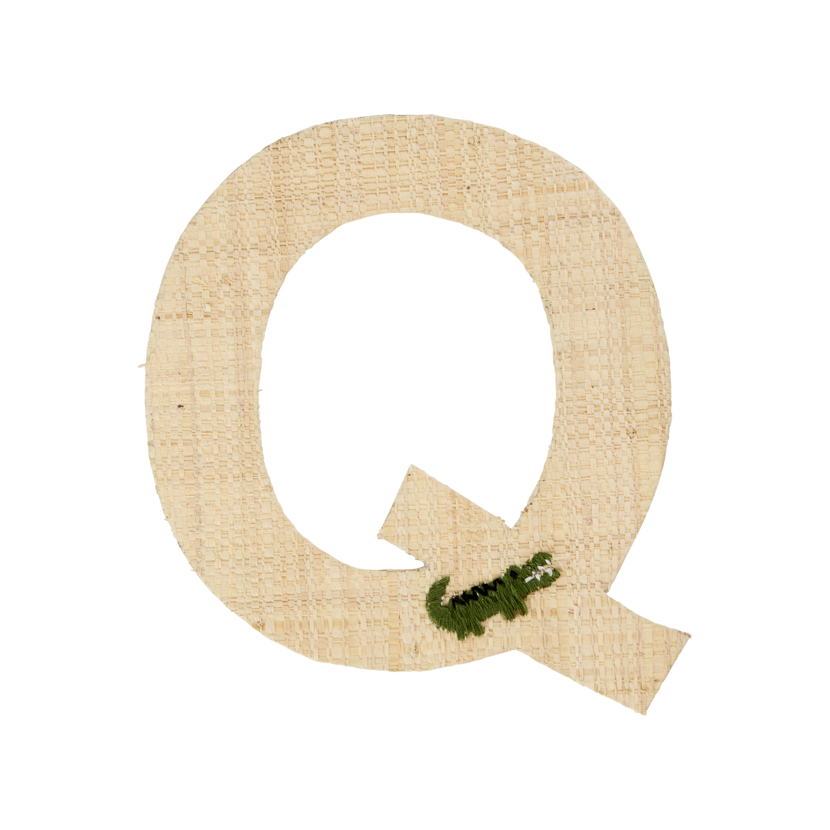 One Raffia Letter Sticker | Boy - Q