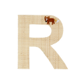 One Raffia Letter Sticker | Boy - R