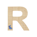 One Raffia Letter Sticker | Girl - R