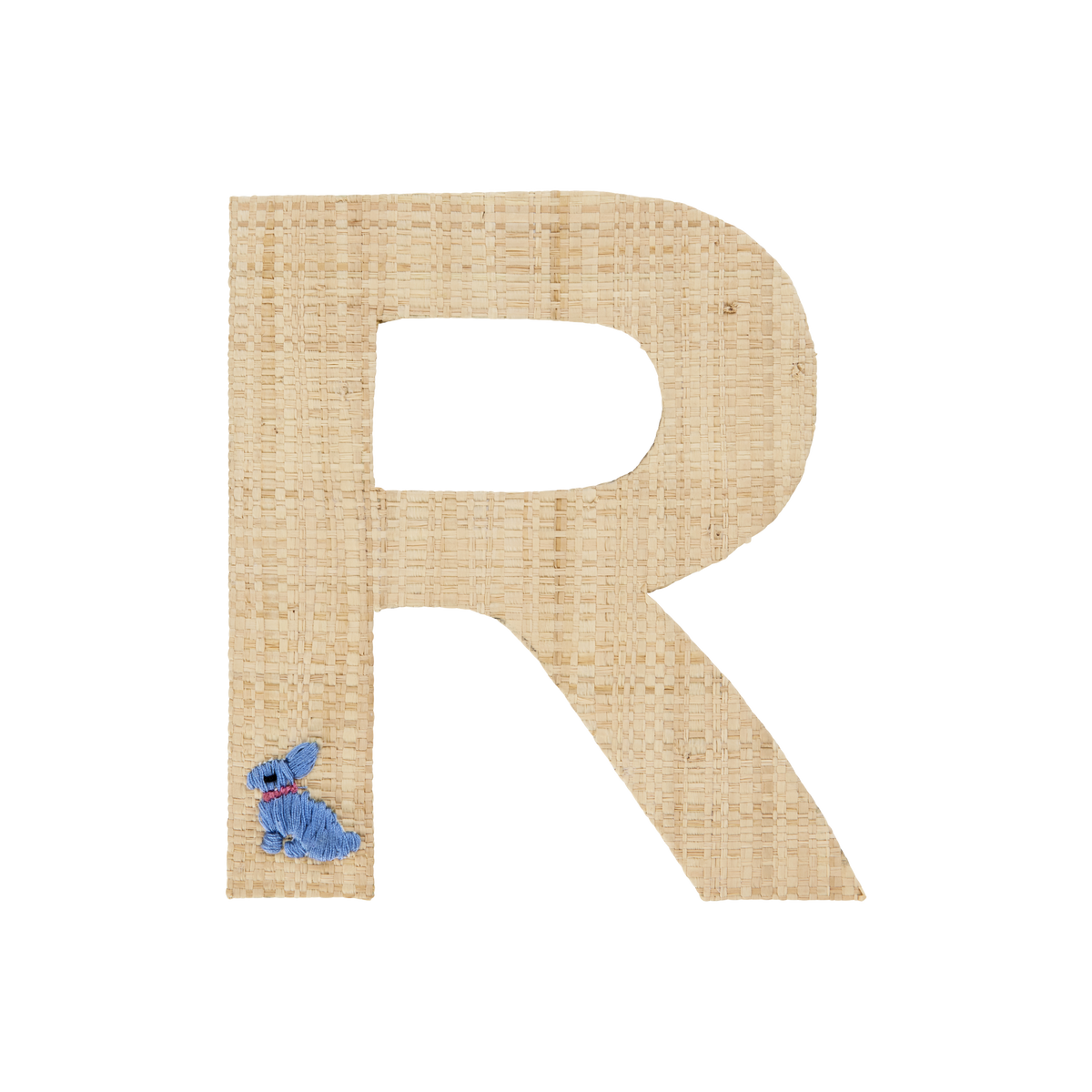 One Raffia Letter Sticker | Girl - R