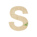 One Raffia Letter Sticker | Boy - S