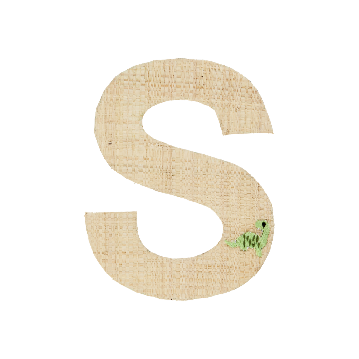 One Raffia Letter Sticker | Boy - S
