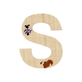 One Raffia Letter Sticker | Girl - S
