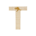 One Raffia Letter Sticker | Boy - T