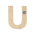 One Raffia Letter Sticker | Boy - U