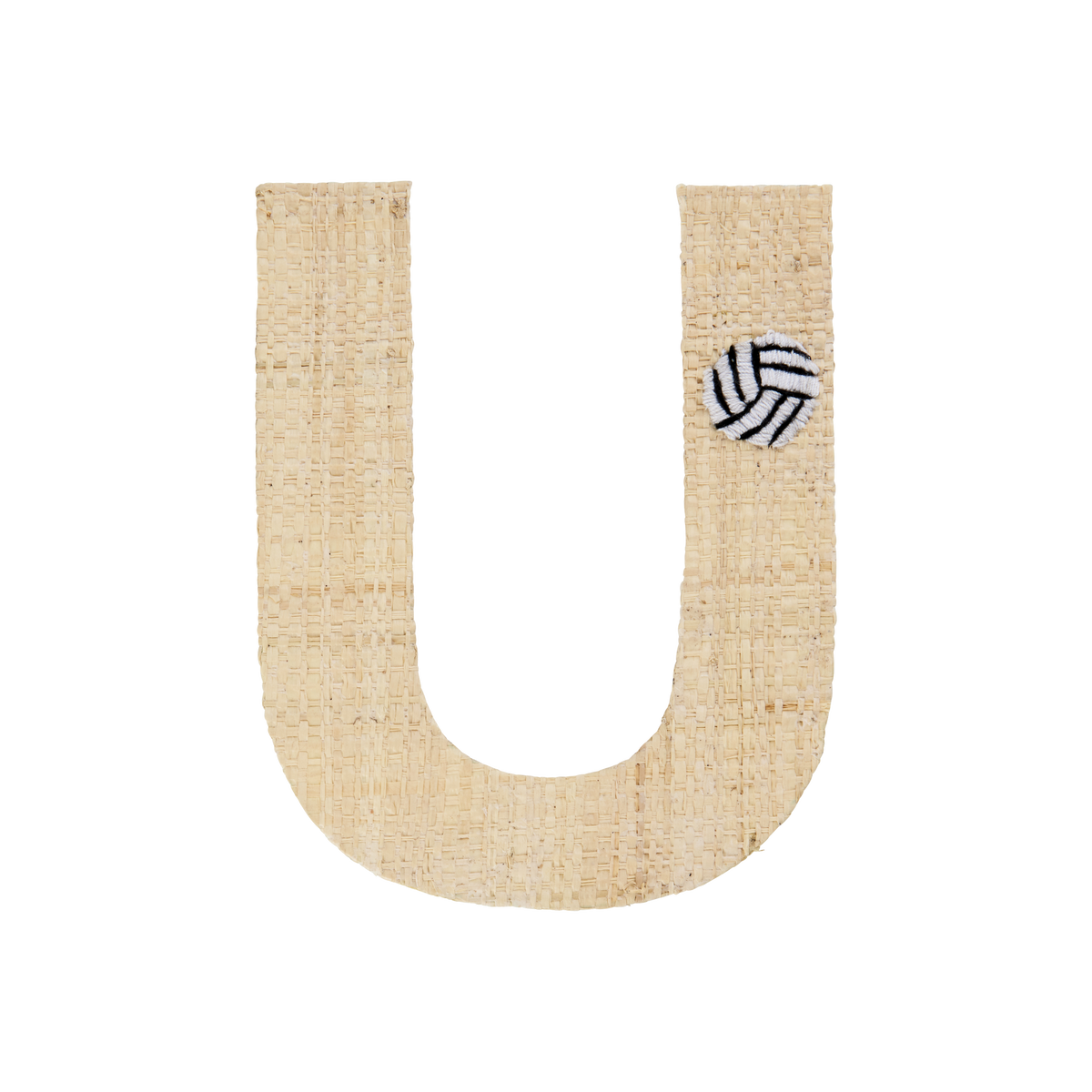One Raffia Letter Sticker | Boy - U