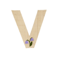 One Raffia Letter Sticker | Girl - V