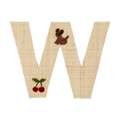 One Raffia Letter Sticker | Girl - W