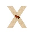 One Raffia Letter Sticker | Boy - X