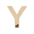 One Raffia Letter Sticker | Boy - Y