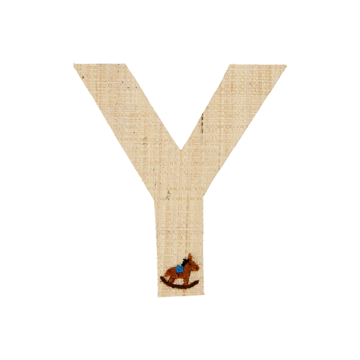 One Raffia Letter Sticker | Boy - Y
