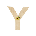One Raffia Letter Sticker | Girl - Y
