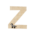 One Raffia Letter Sticker | Boy - Z