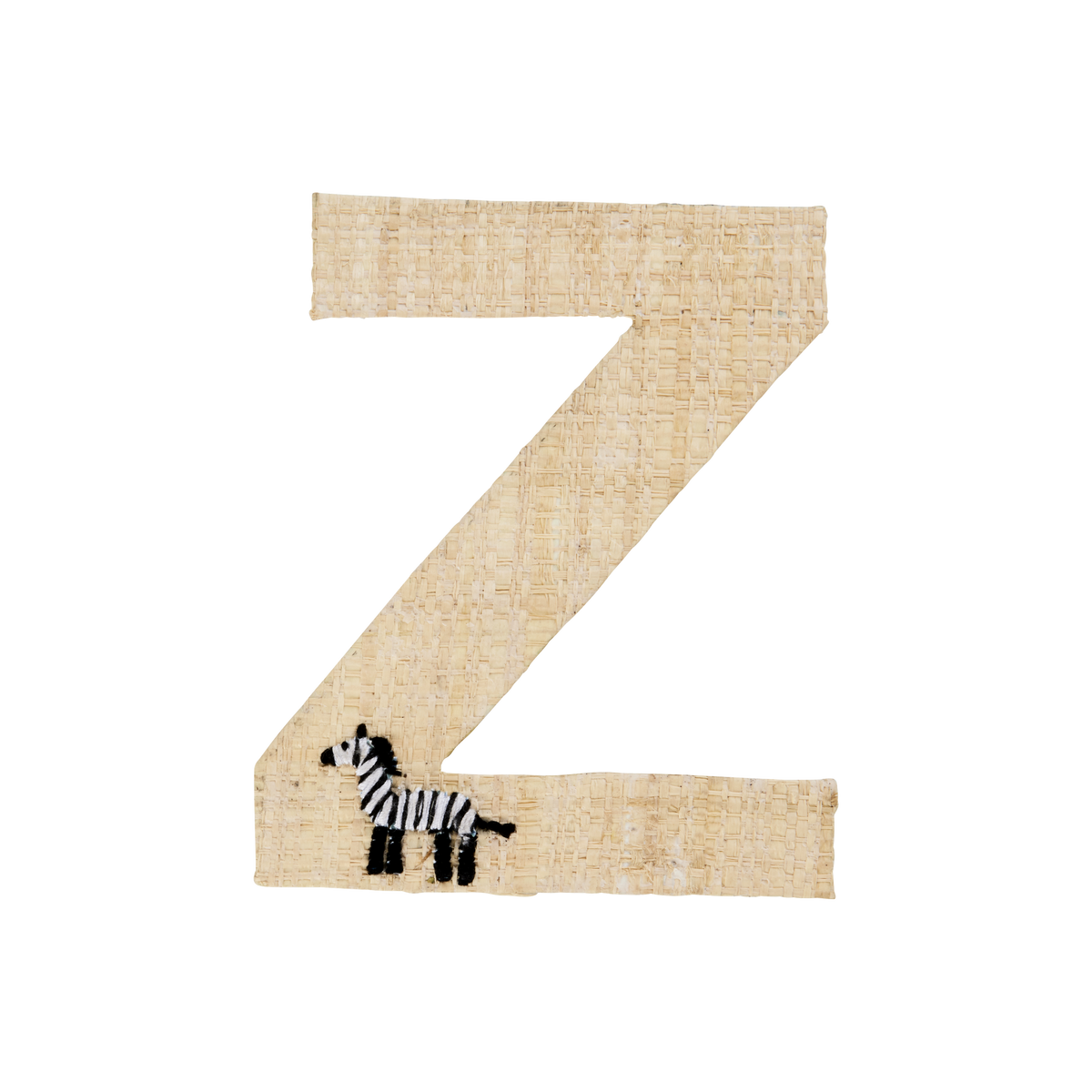 One Raffia Letter Sticker | Boy - Z