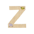 One Raffia Letter Sticker | Girl - Z