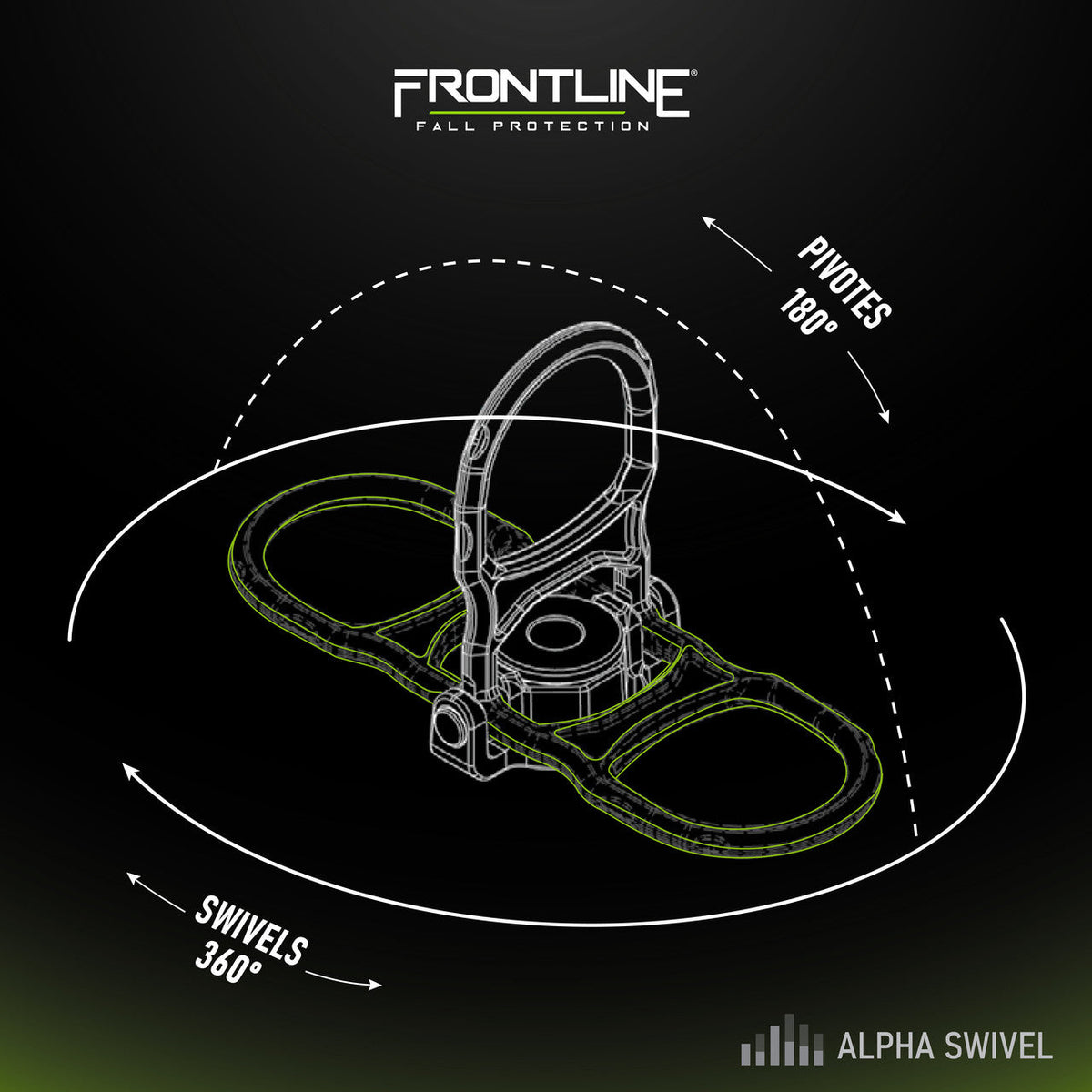 Frontline STWD5K ALPHA Swivel 5k Steel Anchor with Weld-on Puck