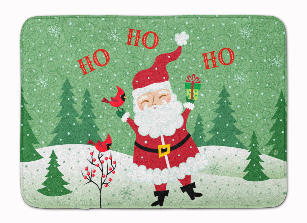 Merry Christmas Santa Claus Ho Ho Ho Memory Foam Kitchen Mat Machine Washable Anti-Fatigue Cushion Comfort Bath or Kitchen Rug