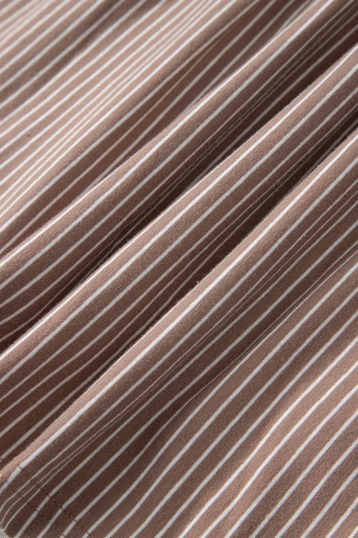 Stripe Buttoned V-Neck Short Sleeve T-Shirt