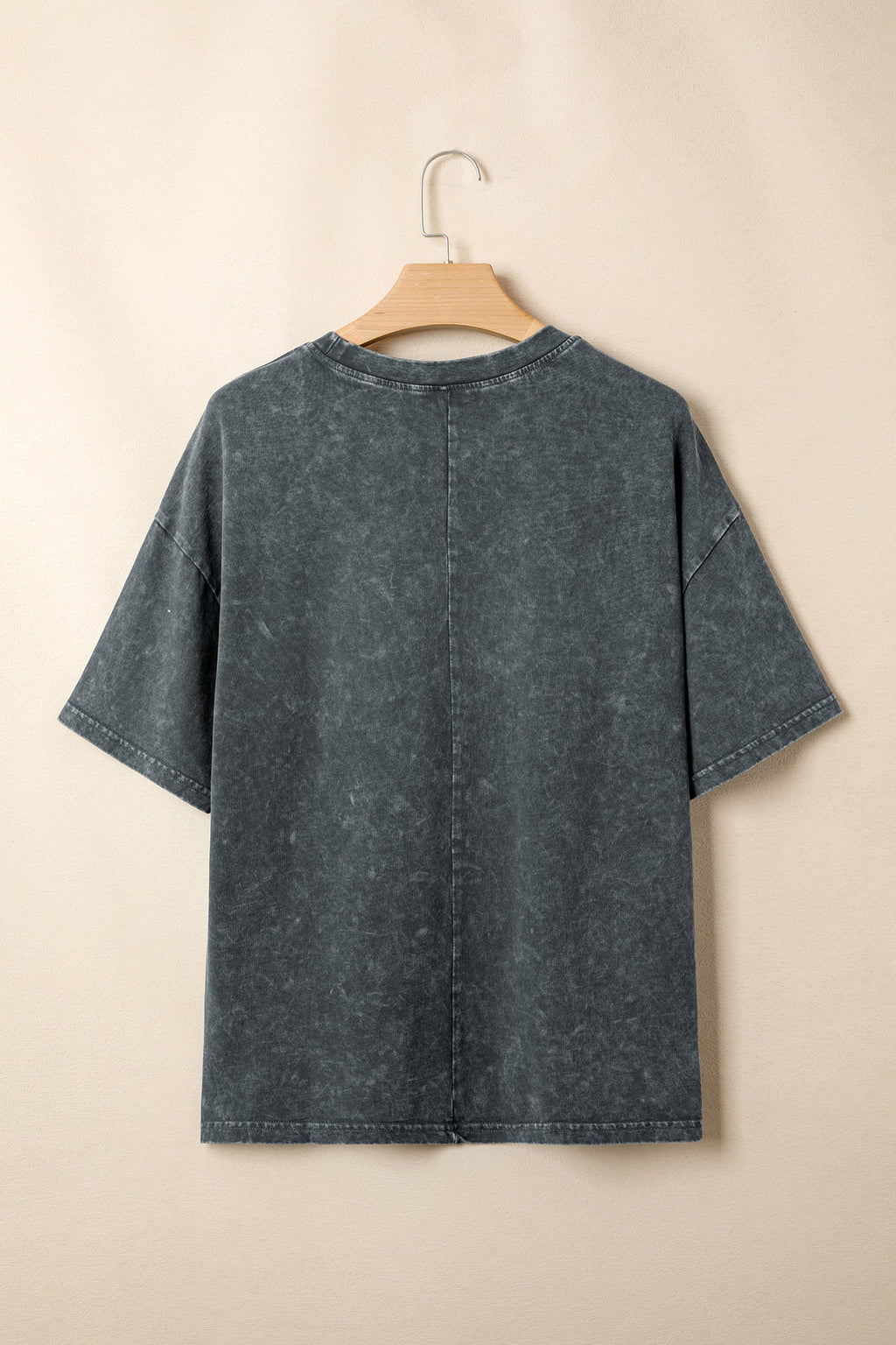 Solid Mineral Washed Short Sleeve Oversize Tee