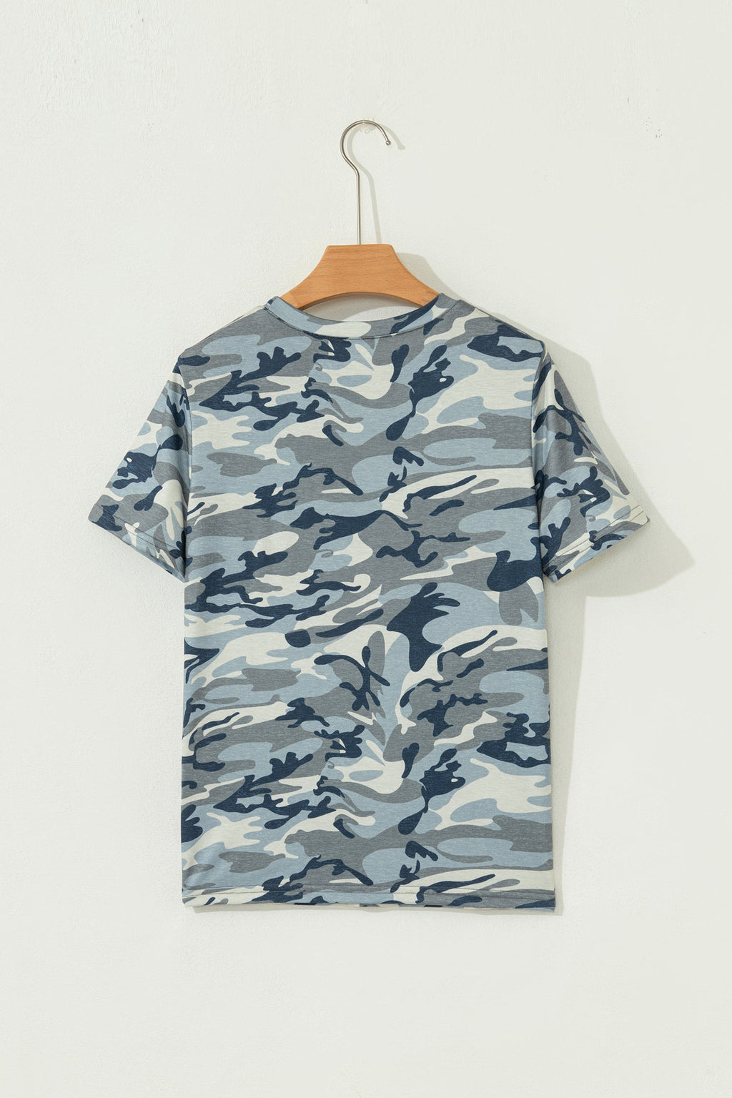 Camo Short Sleeve Crew Neck T-Shirt