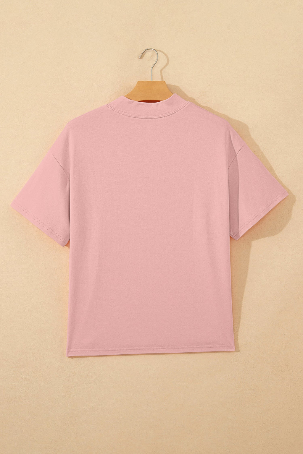 Oversized Solid Color High Neck Tee