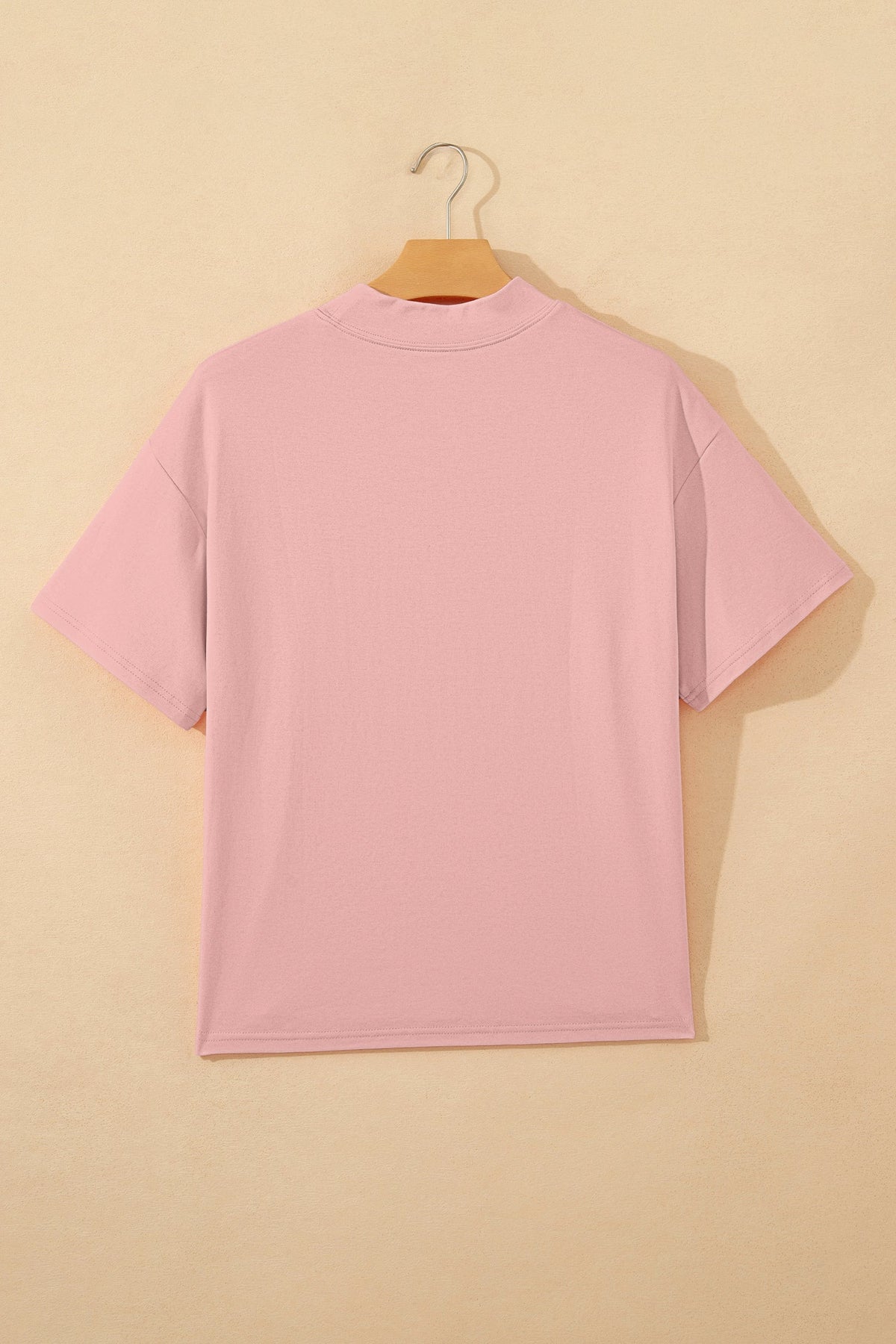 Oversized Solid Color High Neck Tee