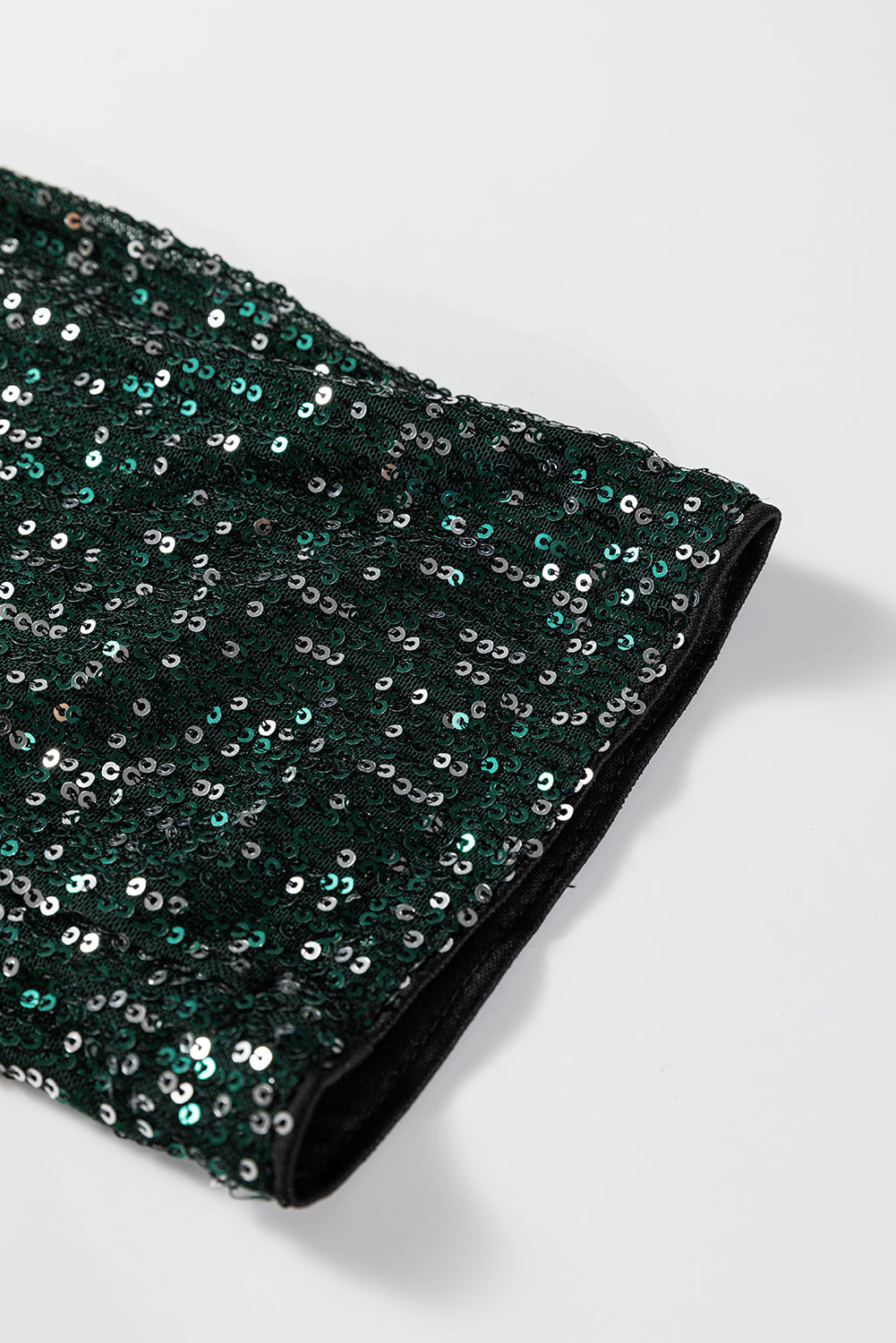 Sequin Open-Front Long Sleeve Cardigan