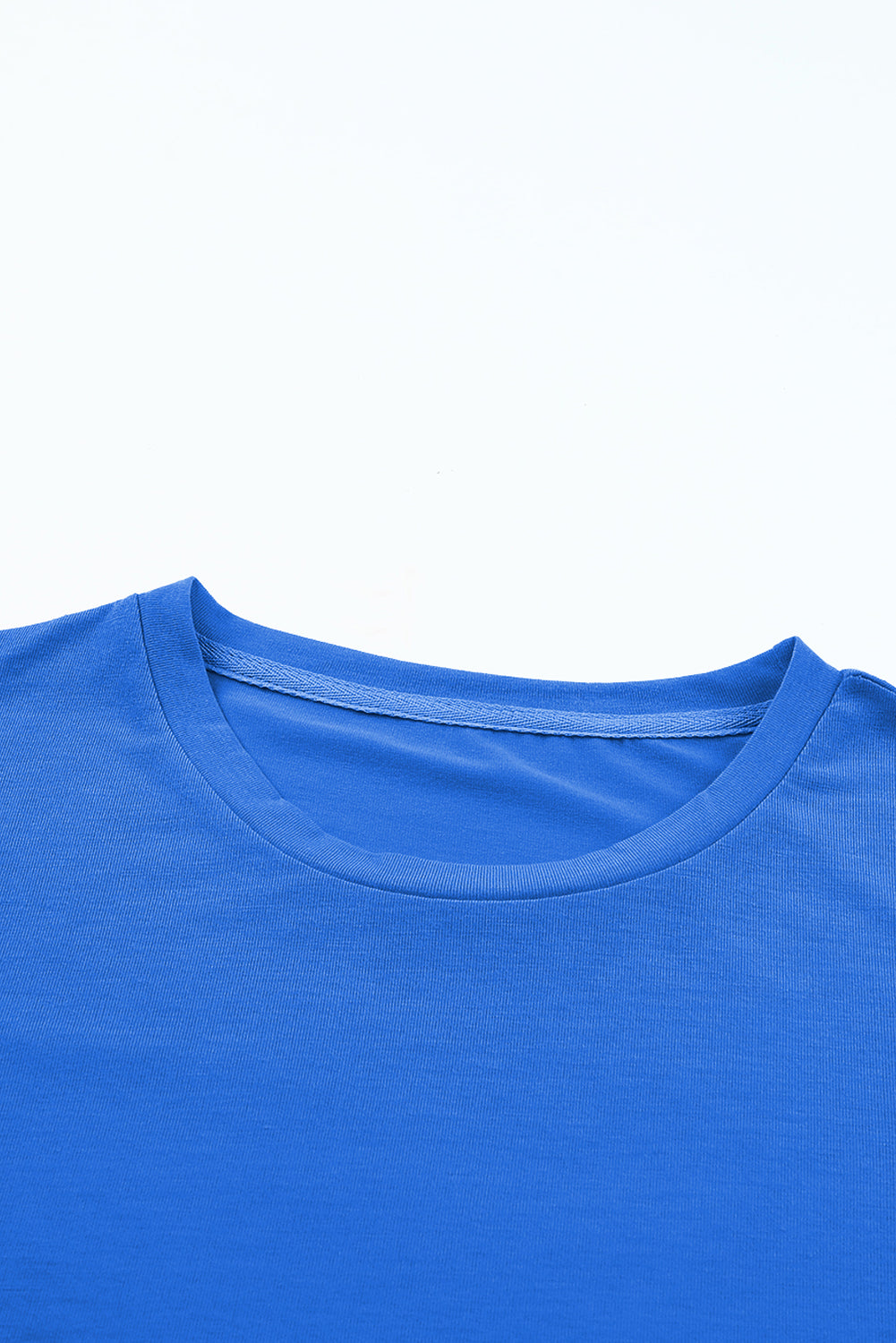 Solid Short Sleeve Crew Neck Tee