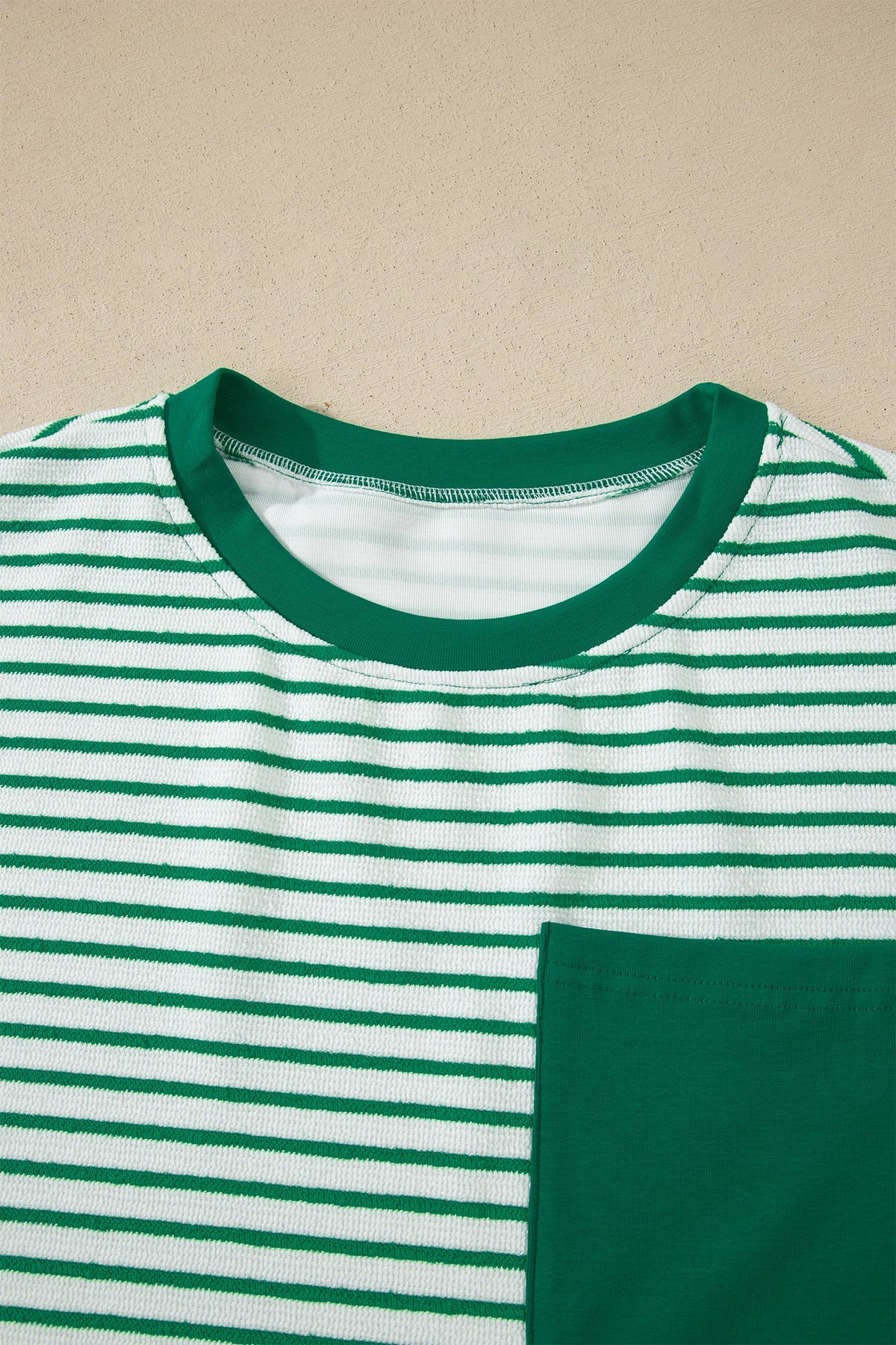 Stripe Crew Neck Tee & Drawstring Pants Set