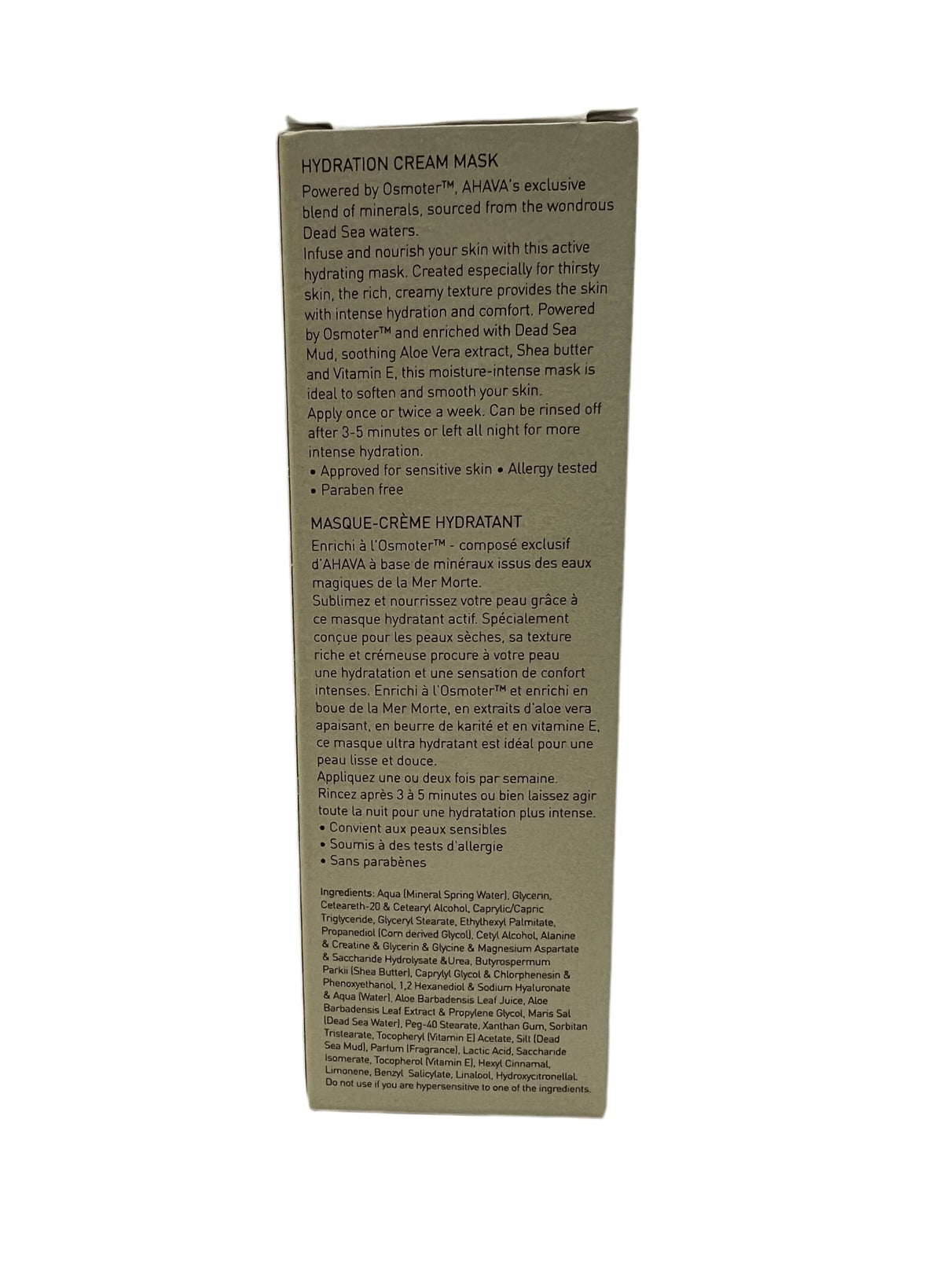 AHAVA Time to Hydrate Hydration Cream Mask 100ml/3.4oz