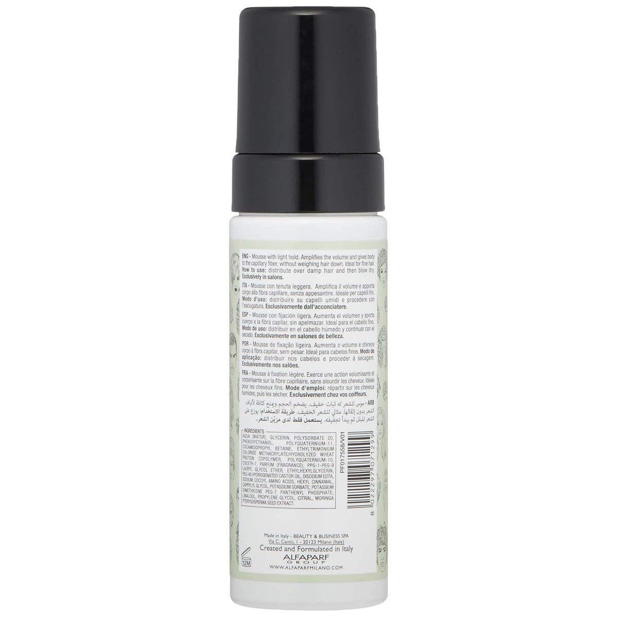 Alfaparf Milano Style Stories Volume Mousse Hair Styling Product - 4.23 Fl Oz